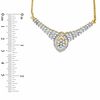 1.75 CT. T.W. Marquise Diamond Crown Necklace in 10K Gold