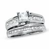 2.00 CT. T.W. Princess-Cut Diamond Bridal Set in 14K White Gold