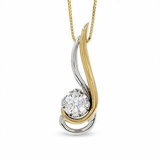 Sirena™ 0.33 CT. Diamond Solitaire Pendant in 14K Two-Tone Gold