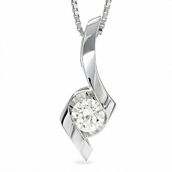 Sirena™ 0.50 CT. Diamond Solitaire Pendant in 14K White Gold