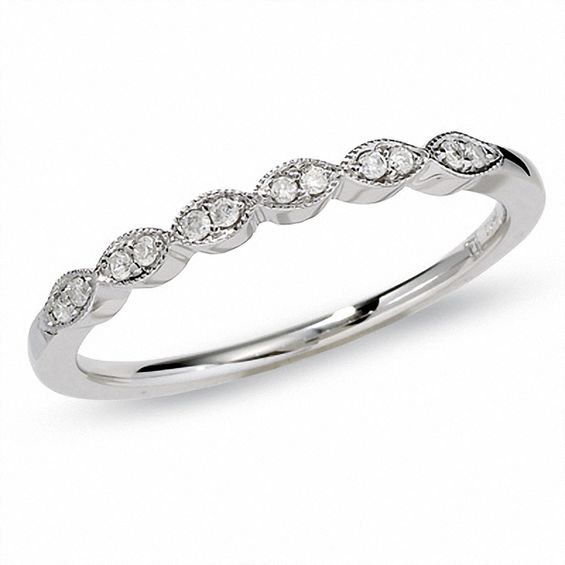 Diamond Accent Stackable Band in 14K White Gold