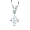 0.40 CT. Princess-Cut Diamond Solitaire Pendant in 14K White Gold (K-L/I2-I3)