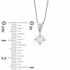 0.40 CT. Princess-Cut Diamond Solitaire Pendant in 14K White Gold (K-L/I2-I3)