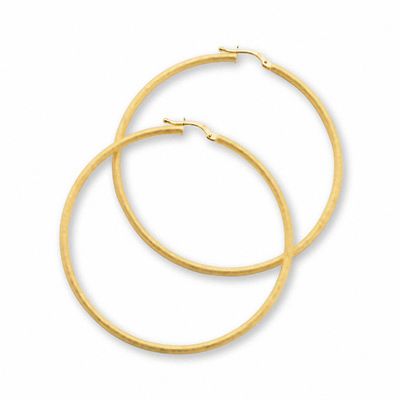 14K Gold Gypsy Hoop Earrings