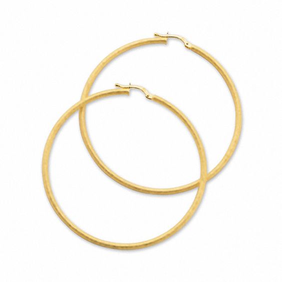 14K Gold Gypsy Hoop Earrings