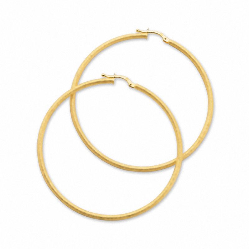 Main Image 1 of 14K Gold Gypsy Hoop Earrings