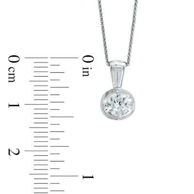 Celebration Canadian Lux® 0.50 CT. T.W. Certified Diamond Pendant in 14K White Gold (I/SI2)