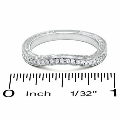 0.20 CT. T.W. Diamond Curved Band in 14K White Gold