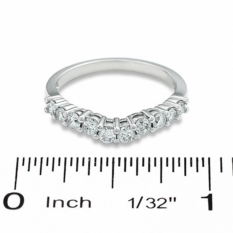 0.50 CT. T.W. Diamond Contour Wedding Band in 14K White Gold|Peoples Jewellers