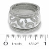 0.25 CT. T.W. Diamond White Enamel Swirl Band in Sterling Silver