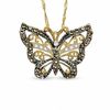 Thumbnail Image 0 of Smoky Quartz Butterfly Pendant in 10K Gold with Diamond Accents