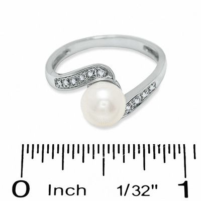 6.0-7.5mm Freshwater Cultured Pearl Four-Piece Set in 14K White Gold-Size 7