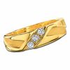 Men's 0.25 CT. T.W. Diamond Three Stone Band in 10K Gold