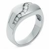 Men's 0.50 CT. T.W. Diamond Running River Ring in 14K White Gold