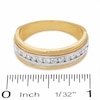 Men's CT. T.W. Diamond Channel Milgrain Band in 14K Two-Tone Gold