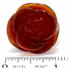 Carved Carnelian Flower Ring - Size 8