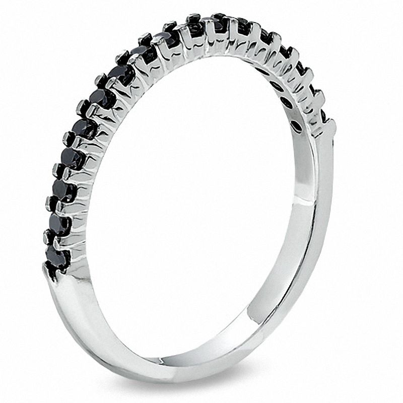 0.25 CT. T.W. Black Diamond Ring in 14K White Gold|Peoples Jewellers