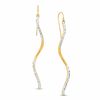 OroMagnifico™ Corkscrew Diamond-Cut Earrings in 14K Gold over Sterling Silver