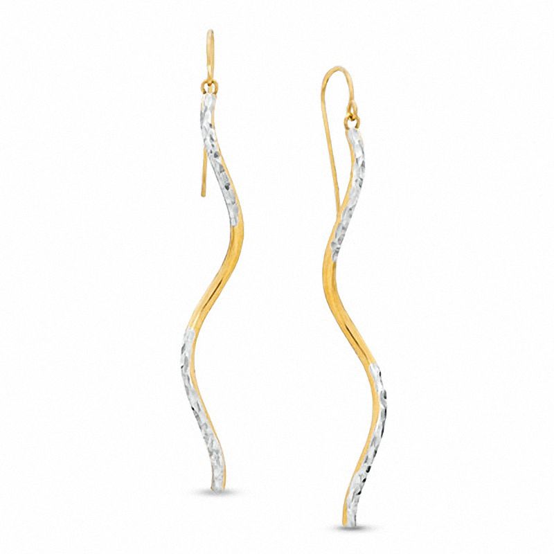 OroMagnifico™ Corkscrew Diamond-Cut Earrings in 14K Gold over Sterling Silver