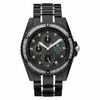 Men's Bulova Marine Star Diamond Accent Two-Tone Watch with Black Mother-of-Pearl Dial (Model: 98E003)