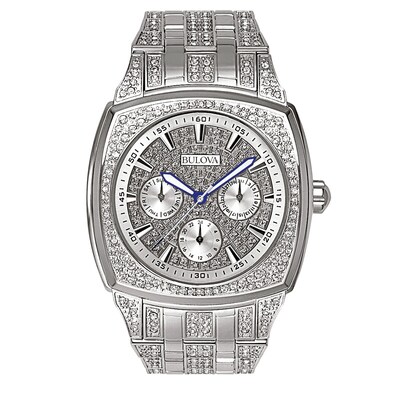 Men's Bulova Chronograph Crystal Accent Watch (Model: 96C002)