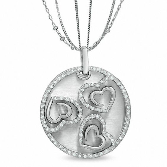 The Shared Heart® 0.50 CT. T.W. Diamond Medallion in Sterling Silver