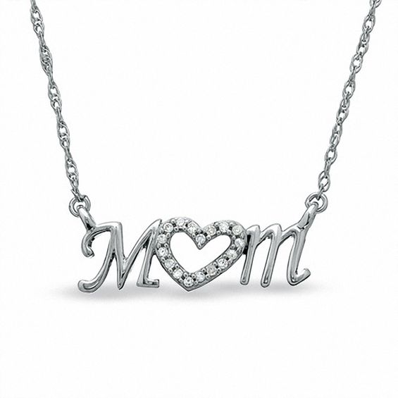 mom necklace silver