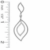 Thumbnail Image 1 of 0.25 CT. T.W. Diamond Raindrop Earrings in Sterling Silver