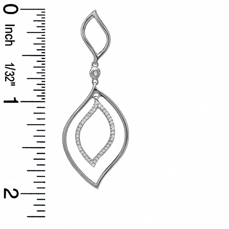 0.25 CT. T.W. Diamond Raindrop Earrings in Sterling Silver