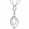 0.14 CT. T.W. Diamond Raindrop Pendant in Sterling Silver