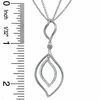 Thumbnail Image 1 of 0.14 CT. T.W. Diamond Raindrop Pendant in Sterling Silver