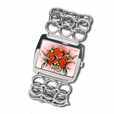 Ed Hardy Ladies' Lynx Heart Watch (Model: LY-HT)