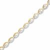 10K Two-Tone Gold Swirl Stampato Bracelet- 7.25"