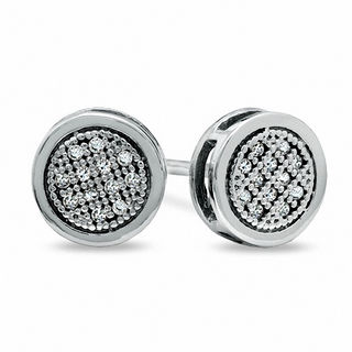 0.04 CT. T.W. Multi-Diamond Round Stud Earrings in 10K White Gold