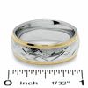 Men's 8.0mm Woven Ridge Band in Sterling Silver and 14K Gold