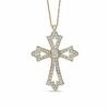 0.25 CT. T.W. Diamond Open Pointed Cross Pendant in 10K Gold