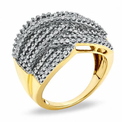 1.00 CT. T.W. Diamond Fashion Ring in 10K Gold