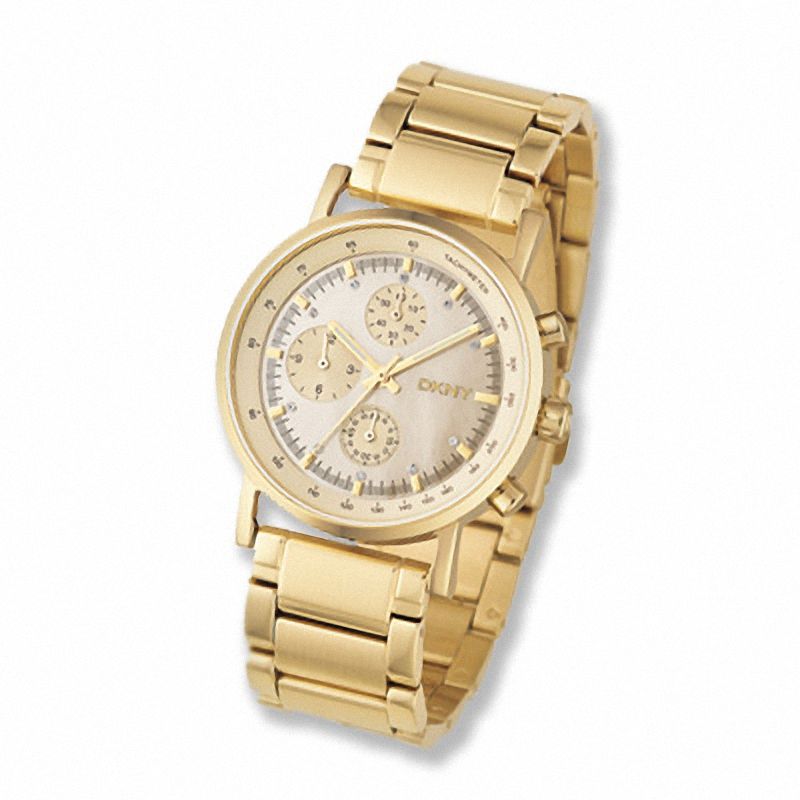 Ladies' DKNY Gold-Tone Chronograph Bracelet Watch (Model: NY4332)