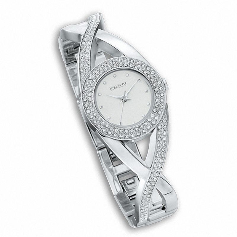 Ladies' DKNY Crystal Accent Watch with Silver Dial (Model: NY4716)