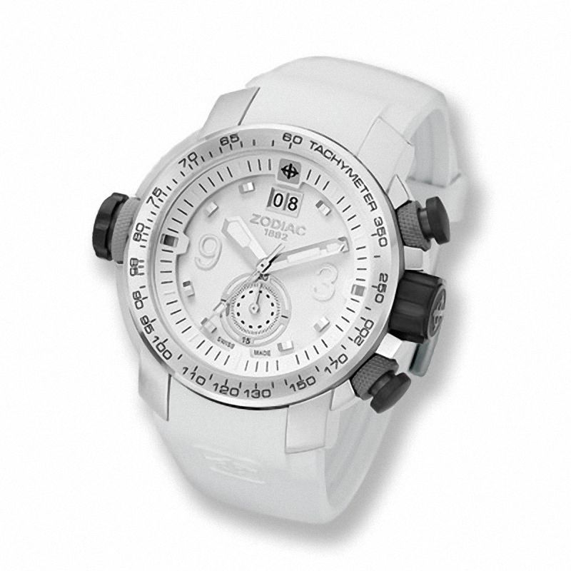 Men's Zodiac ZMX 03 Strap Watch with White Dial (Model: ZO8511)|Peoples Jewellers