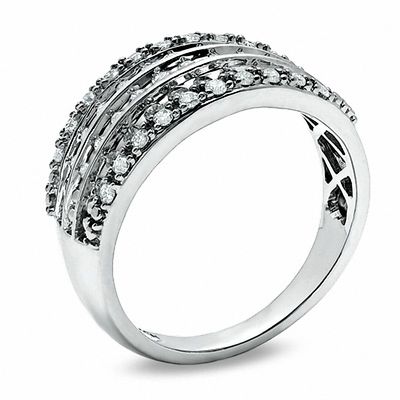 0.50 CT. T.W. Diamond Five Row Anniversary Band in 10K Gold