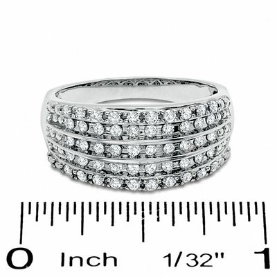 0.50 CT. T.W. Diamond Five Row Anniversary Band in 10K Gold