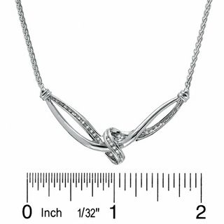 Diamond Accent Three Piece Knot Set in Sterling Silver