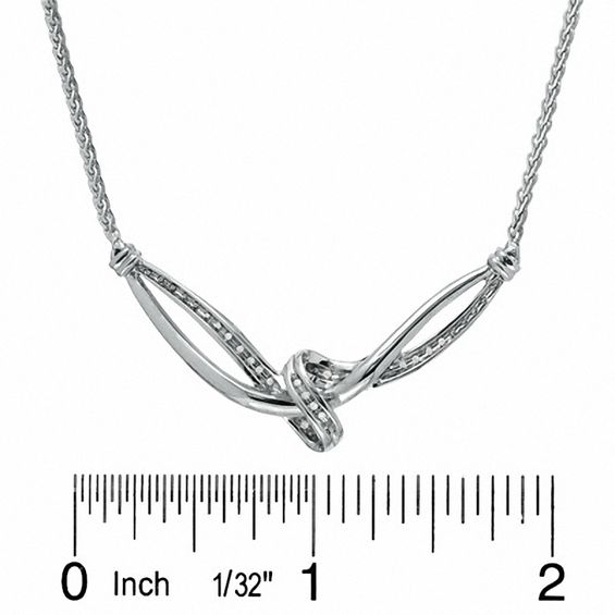 Diamond Accent Three Piece Knot Set in Sterling Silver