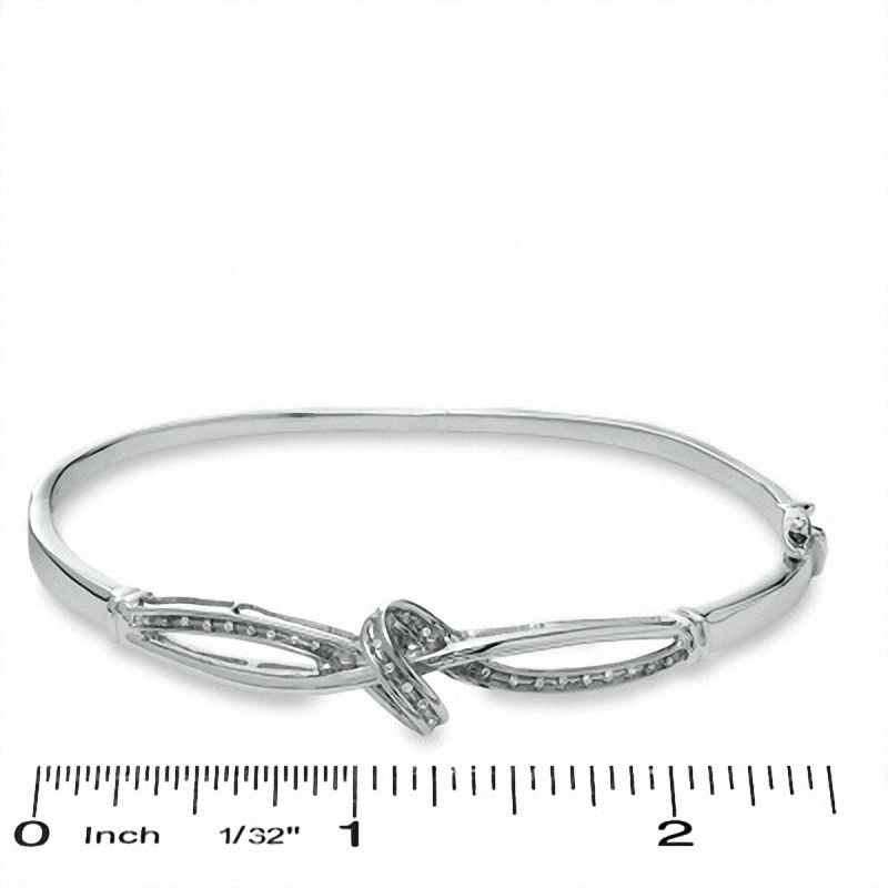 Diamond Accent Three Piece Knot Set in Sterling Silver