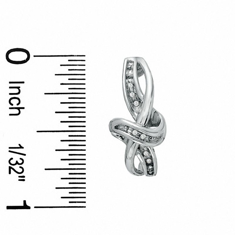 Diamond Accent Three Piece Knot Set in Sterling Silver