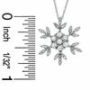 0.25 CT. T.W. Diamond Snowflake Pendant in 10K White Gold