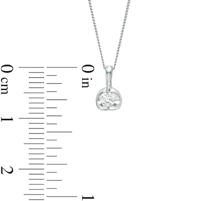 0.50 CT. Canadian Certified Diamond Tension-Set Solitaire Pendant in 14K White Gold (I/I2) - 17"