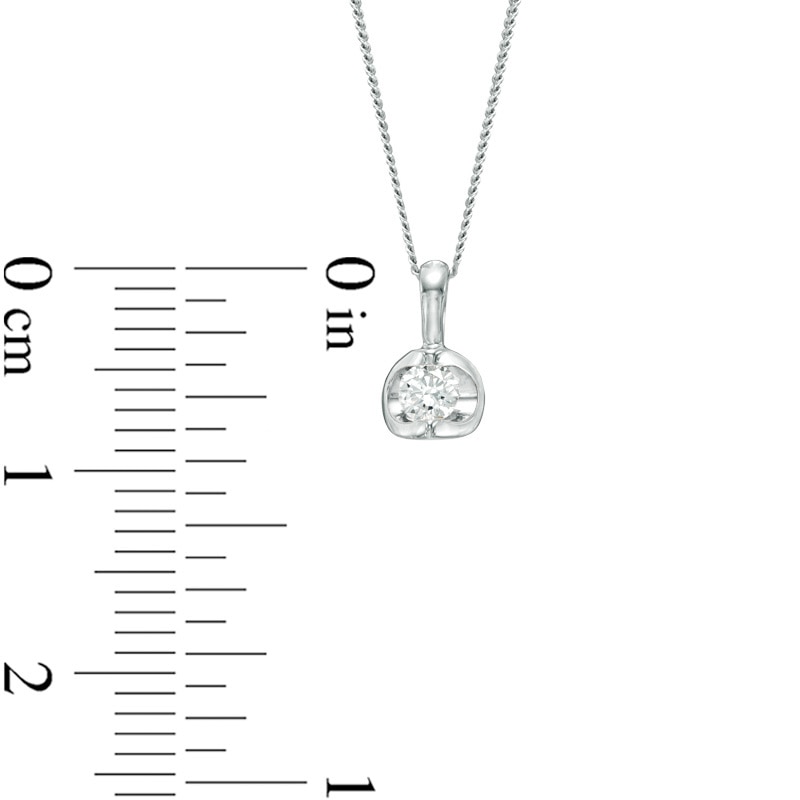 0.50 CT. Canadian Certified Diamond Solitaire Tension-Set Pendant in 14K White Gold (I/I1)|Peoples Jewellers