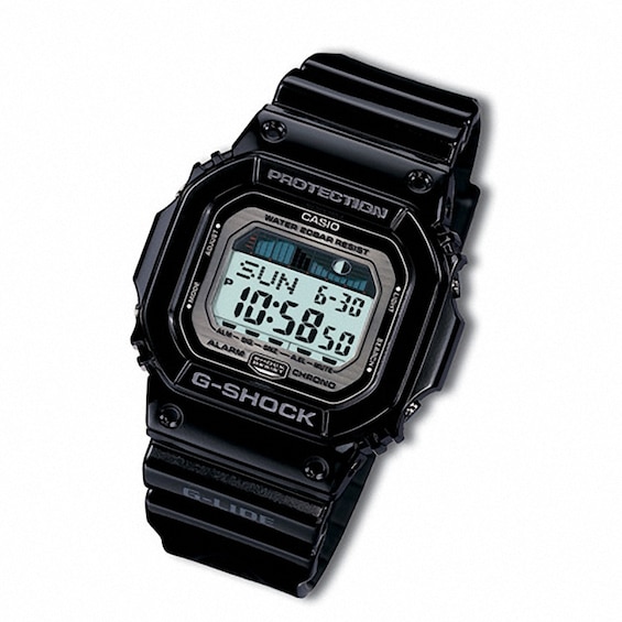 Men's Casio Digital G-Lide Surfing Grey and Black G-Shock Watch (Model: GLX5600-1)